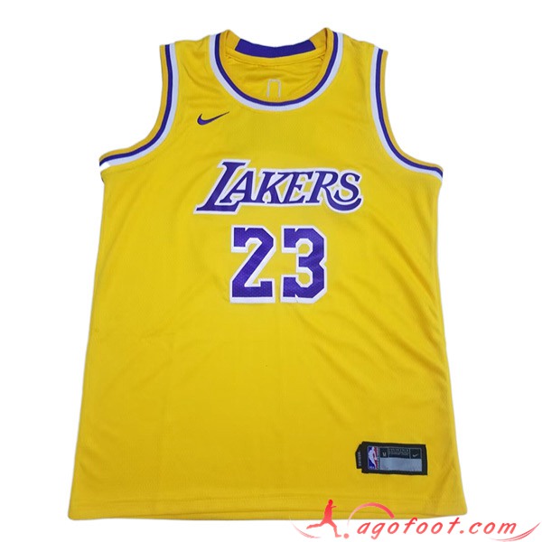 Maillot Los Angeles Lakers (JAMES #23) 2023/24 Jaune -02