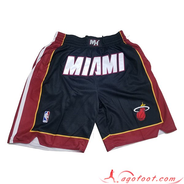 Shorts NBA Miami Heat 2023/24 Noir/Rouge