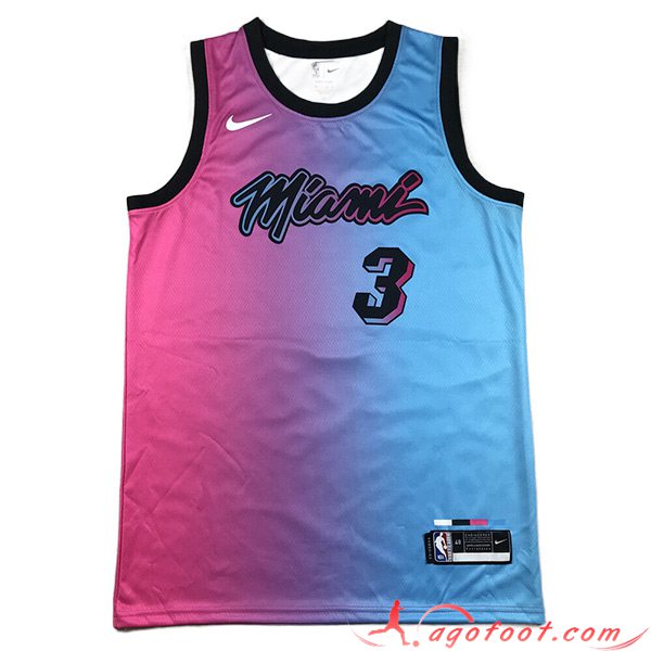 Maillot Miami Heat (WADE #3) 2023/24 Bleu/Pourpre