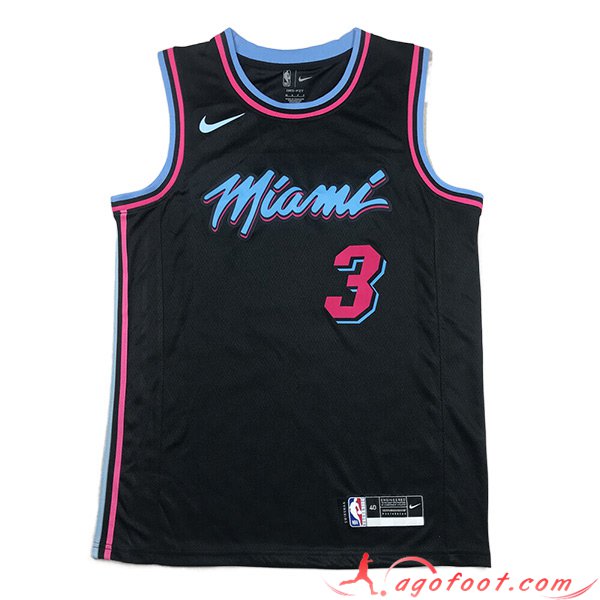 Maillot Miami Heat (WADE #3) 2023/24 Noir -07