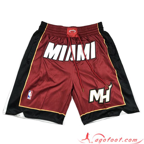 Shorts NBA Miami Heat 2023/24 Rouge