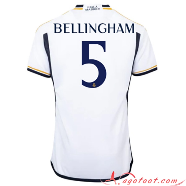 Maillot de Foot Real Madrid (BELLINGHAM #5) 2023/2024 Domicile