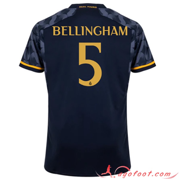 Maillot de Foot Real Madrid (BELLINGHAM #5) 2023/2024 Exterieur