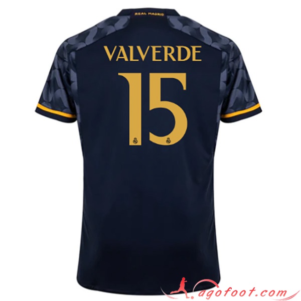 Maillot de Foot Real Madrid (VALVERDE #15) 2023/2024 Exterieur