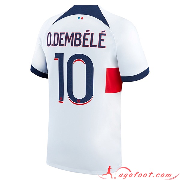 Maillot de Foot PSG (O.DEMBÉLÉ #10) 2023/2024 Exterieur