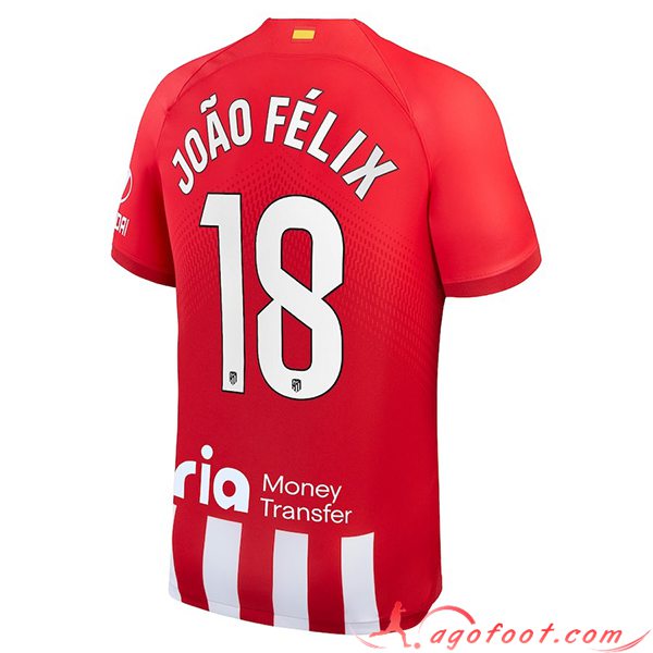 Maillot de Foot Atletico Madrid (JOÃO FÉLIX #18) 2023/2024 Domicile