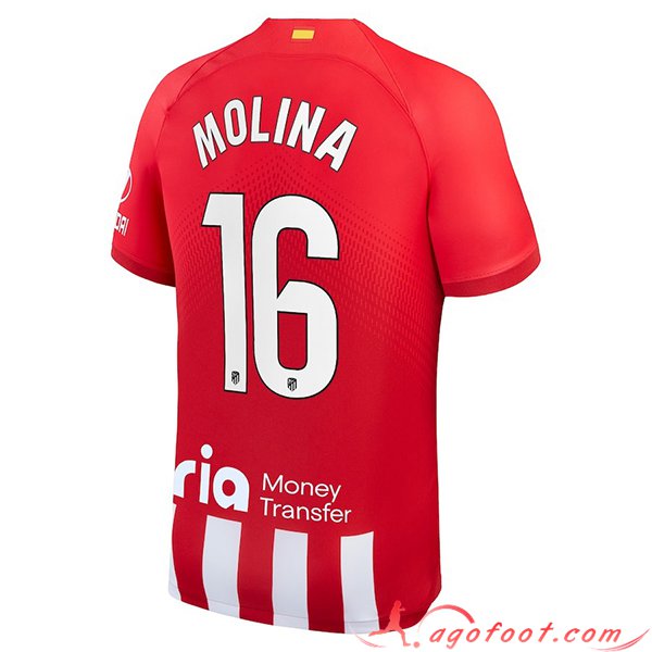 Maillot de Foot Atletico Madrid (NAHUEL MOLINA #16) 2023/2024 Domicile