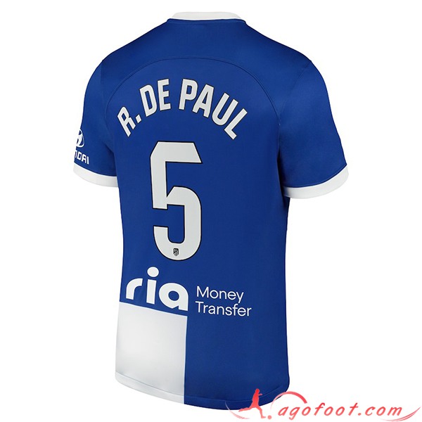 Maillot de Foot Atletico Madrid (R. DE PAUL #5) 2023/2024 Exterieur