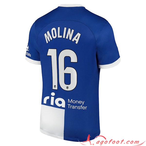 Maillot de Foot Atletico Madrid (NAHUEL MOLINA #16) 2023/2024 Exterieur
