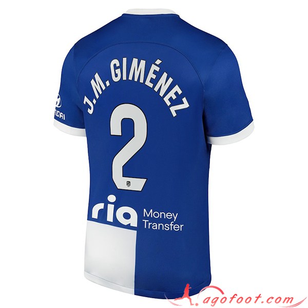 Maillot de Foot Atletico Madrid (J.M. GIMÉNEZ #2) 2023/2024 Exterieur