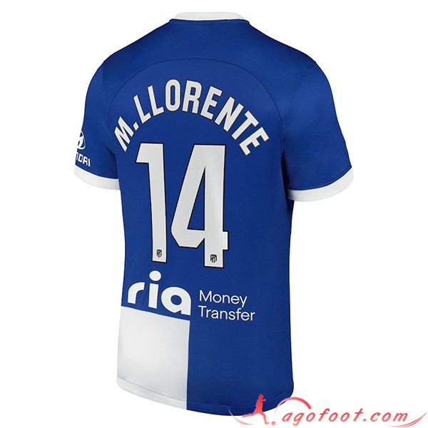 Maillot de Foot Atletico Madrid (M. LLORENTE #14) 2023/2024 Exterieur