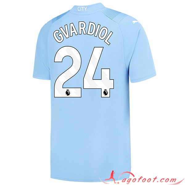 Maillot de Foot Manchester City (GVARDIOL #24) 2023/2024 Domicile