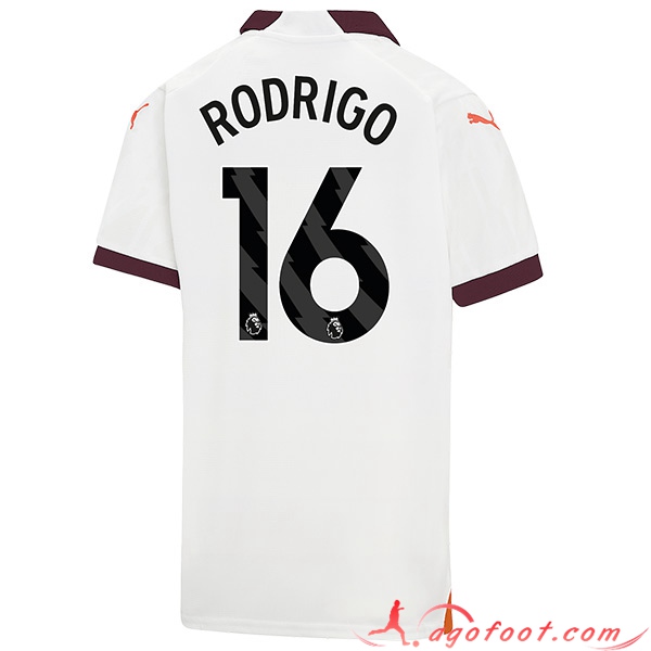 Maillot de Foot Manchester City (RODRIGO #16) 2023/2024 Exterieur