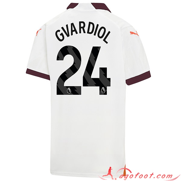 Maillot de Foot Manchester City (GVARDIOL #24) 2023/2024 Exterieur