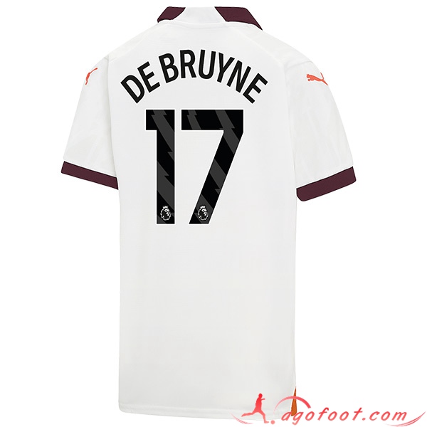 Maillot de Foot Manchester City (DE BRUYNE #17) 2023/2024 Exterieur