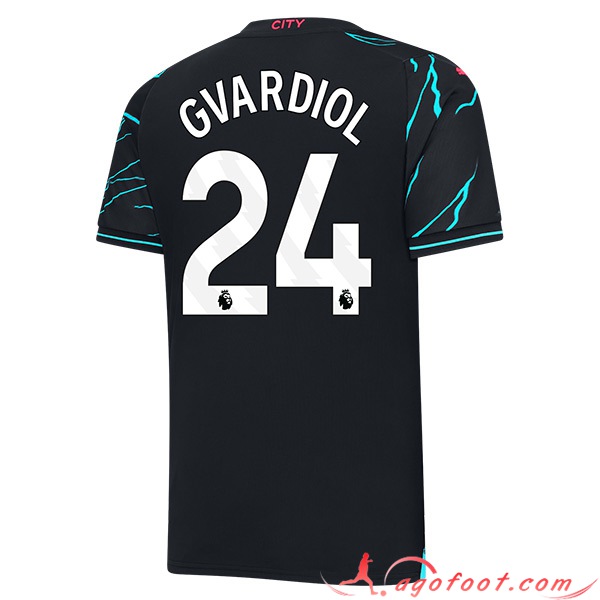 Maillot de Foot Manchester City (GVARDIOL #24) 2023/2024 Third