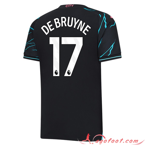 Maillot de Foot Manchester City (DE BRUYNE #17) 2023/2024 Third