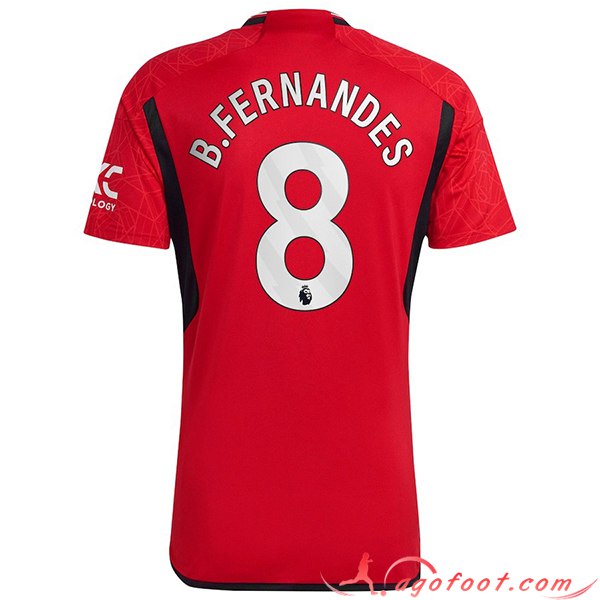 Maillot de Foot Manchester United (B. FERNANDES #8) 2023/2024 Domicile