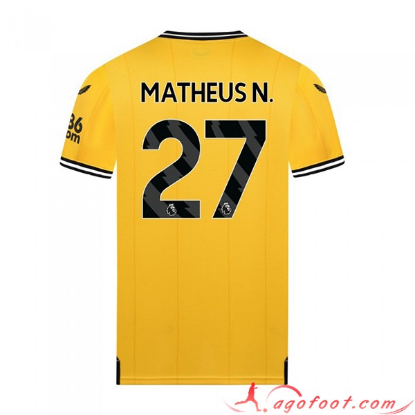 Maillot de Foot Wolves (MATHEUS N. #27) 2023/2024 Domicile