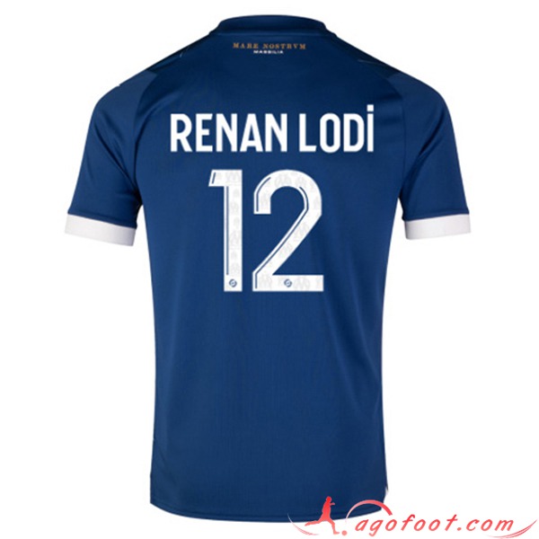 Maillot de Foot Marseille (RENAN LODI #12) 2023/2024 Exterieur