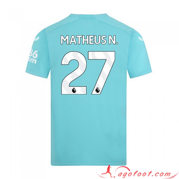 Maillot de Foot Wolves (MATHEUS N. #27) 2023/2024 Third