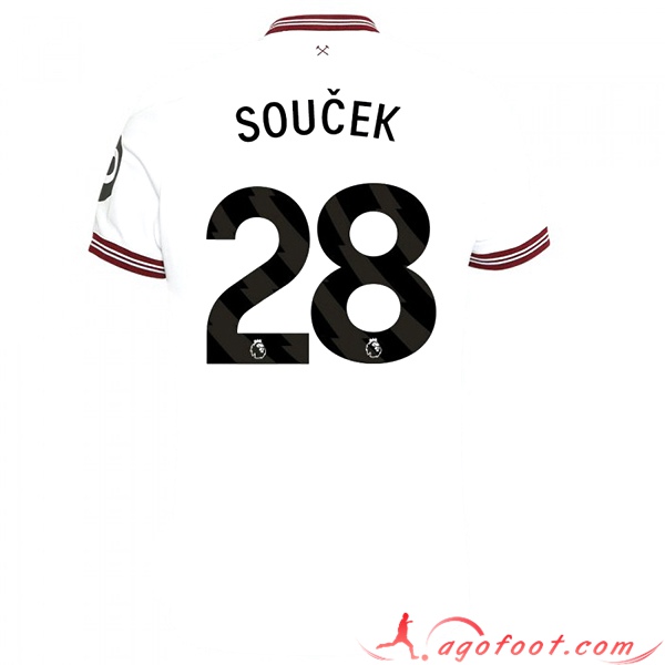 Maillot de Foot West Ham (SOUCEK #28) 2023/2024 Exterieur