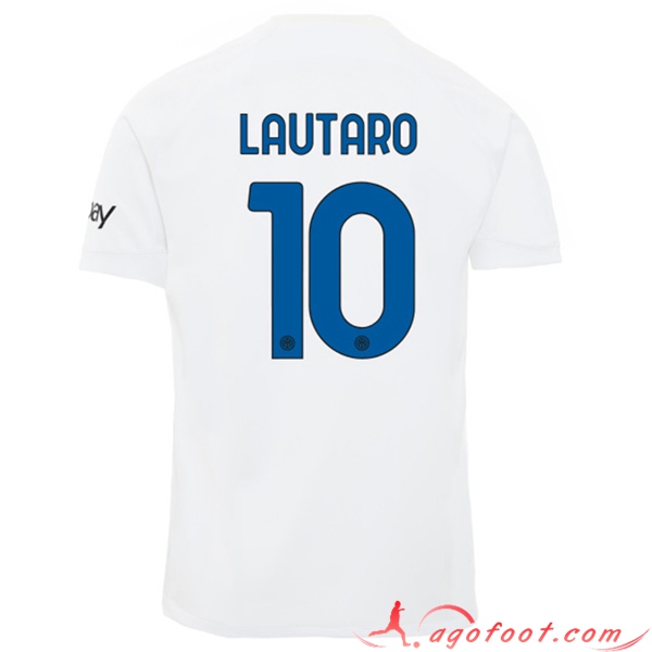 Maillot de Foot Inter Milan (LAUTARO #10) 2023/2024 Exterieur
