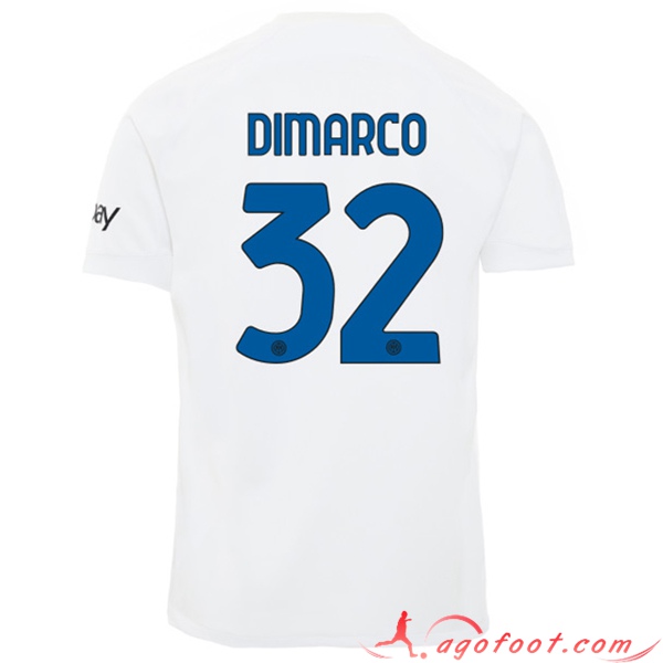 Maillot de Foot Inter Milan (DIMARCO #32) 2023/2024 Exterieur