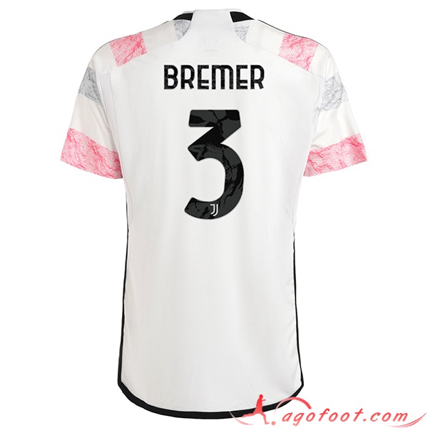 Maillot de Foot Juventus (BREMER #3) 2023/2024 Exterieur