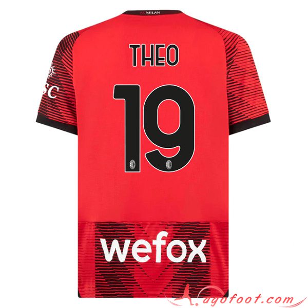 Maillot de Foot AC Milan (THEO #19) 2023/2024 Domicile