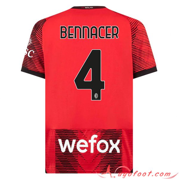 Maillot de Foot AC Milan (BENNACER #4) 2023/2024 Domicile