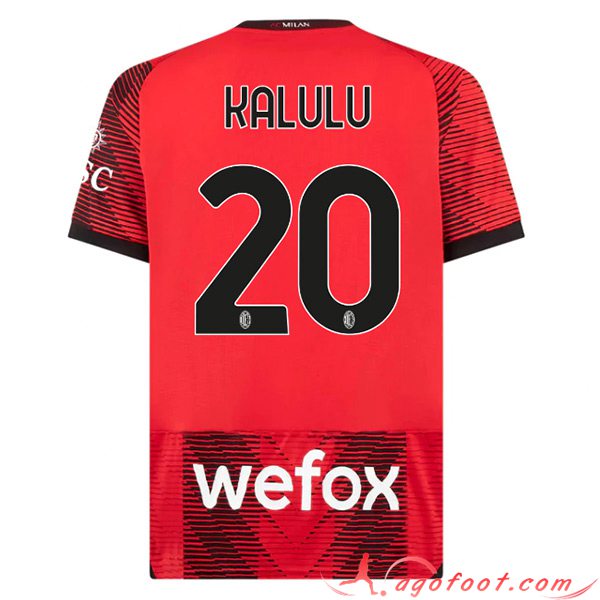 Maillot de Foot AC Milan (KALULU #20) 2023/2024 Domicile