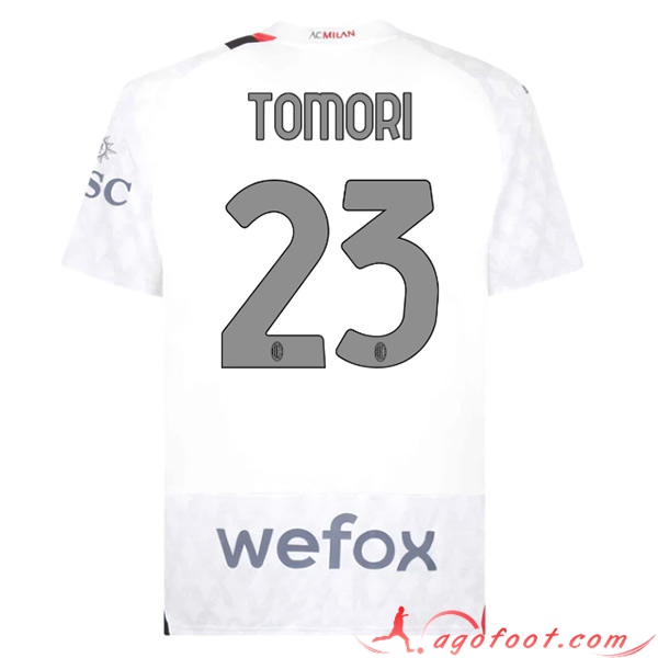 Maillot de Foot AC Milan (TOMORI #23) 2023/2024 Exterieur