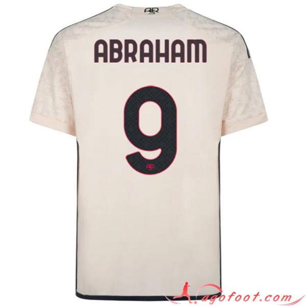 Maillot de Foot As Rome (ABRAHAM #9) 2023/2024 Exterieur