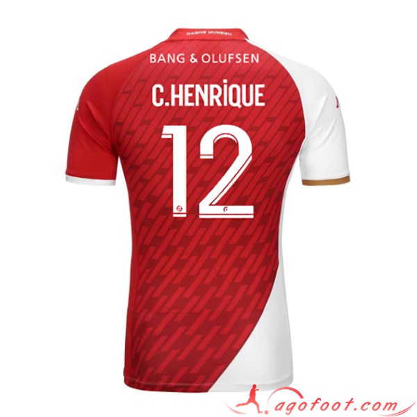Maillot de Foot AS Monaco (C.HENRIQUE #12) 2023/2024 Domicile