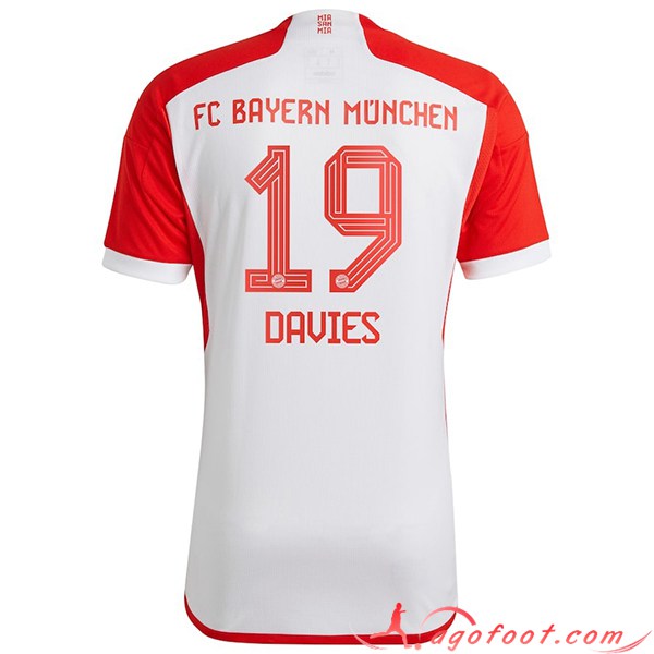 Maillot de Foot Bayern Munich (DAVIES #19) 2023/2024 Domicile