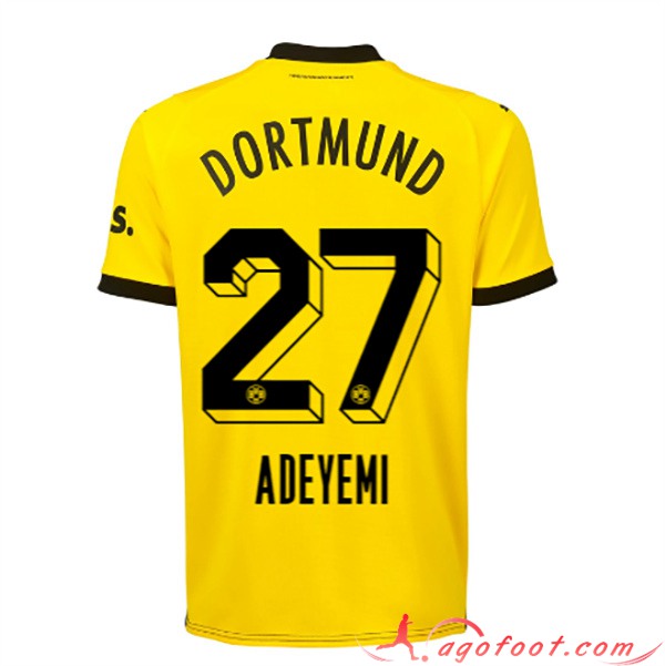 Maillot de Foot Dortmund BVB (ADEYEMI #27) 2023/2024 Domicile