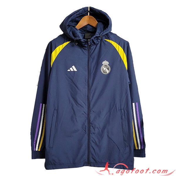 Coupe-Vent Real Madrid Bleu Marine 2023/2024 -04