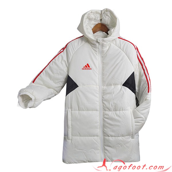 Nouveau Doudoune A Capuche Adidas Blanc 2023/2024