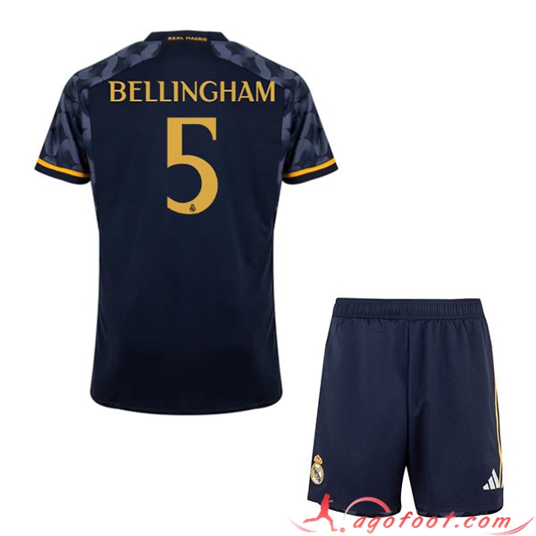 Maillot de Foot Real Madrid (BELLINGHAM #5) Enfants 2023/2024 Exterieur