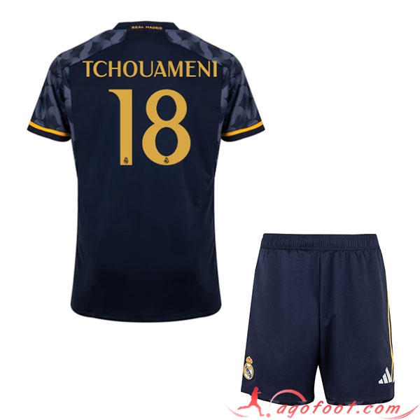 Maillot de Foot Real Madrid (TCHOUAMÉNI #18) Enfants 2023/2024 Exterieur