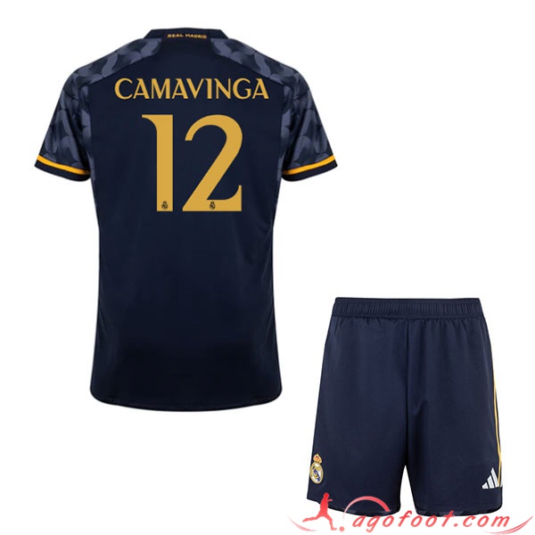 Maillot de Foot Real Madrid (CAMAVINGA #12) Enfants 2023/2024 Exterieur