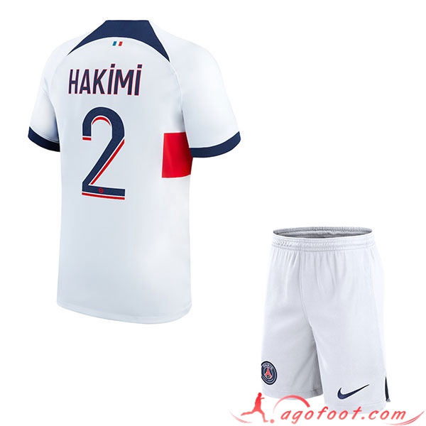 Maillot de Foot PSG (HAKIMI #2) Enfants 2023/2024 Exterieur