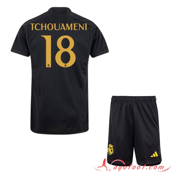 Maillot de Foot Real Madrid (TCHOUAMÉNI #18) Enfants 2023/2024 Third