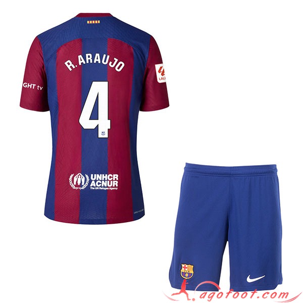 Maillot de Foot Barcelona (R. ARAUJO #4) Enfants 2023/2024 Domicile