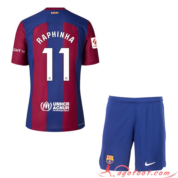 Maillot de Foot Barcelona (RAPHINHA #11) Enfants 2023/2024 Domicile