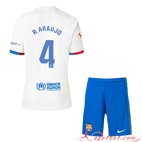 Maillot de Foot Barcelona (R. ARAUJO #4) Enfants 2023/2024 Exterieur