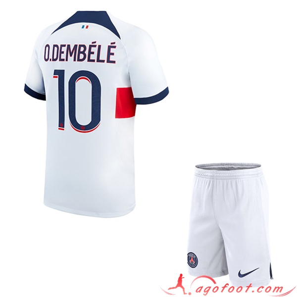 Maillot de Foot PSG (O.DEMBÉLÉ #10) Enfants 2023/2024 Exterieur