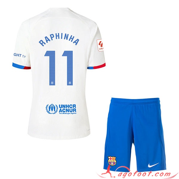 Maillot de Foot Barcelona (RAPHINHA #11) Enfants 2023/2024 Exterieur
