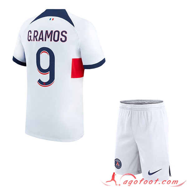 Maillot de Foot PSG (G.RAMOS #9) Enfants 2023/2024 Exterieur